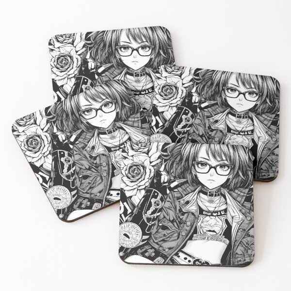 Item preview, Black&White Punk style Anime girl designed and sold by PCGDrawing.