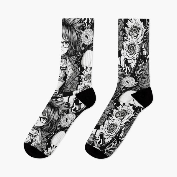 Item preview, Black&White Punk style Anime girl designed and sold by PCGDrawing.