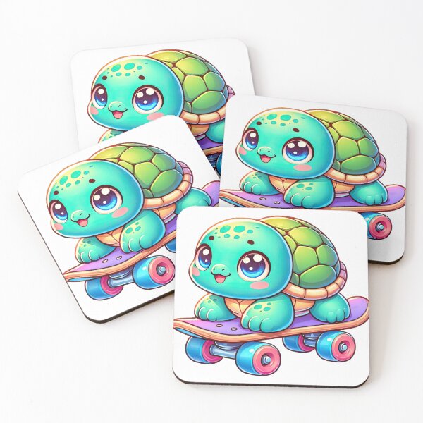 Item preview, Cute turtle on skateboard! designed and sold by fribabywonder.