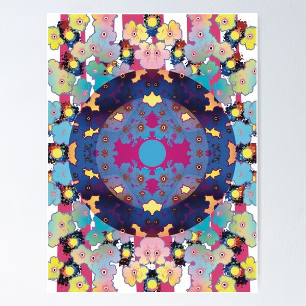 Artikelvorschau, Pastellblumen und tiefblaues Design entworfen und verkauft von Rickybrook.