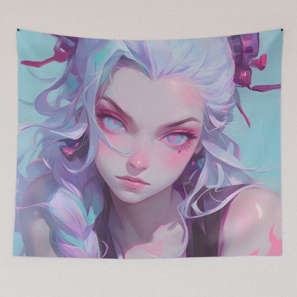 Item preview, Daki DS Cute Anime Girl – Oil Painting Style designed and sold by DGitaldreamgirl.