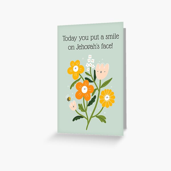 Item preview, Today You Put a Smile on Jehovah's Face! designed and sold by Paper Bee Gift Shop.