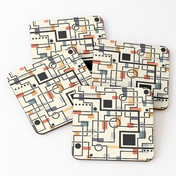 Item preview, Binary Circuit - Retro Color Minimalist Design designed and sold by AG Art and Designs.