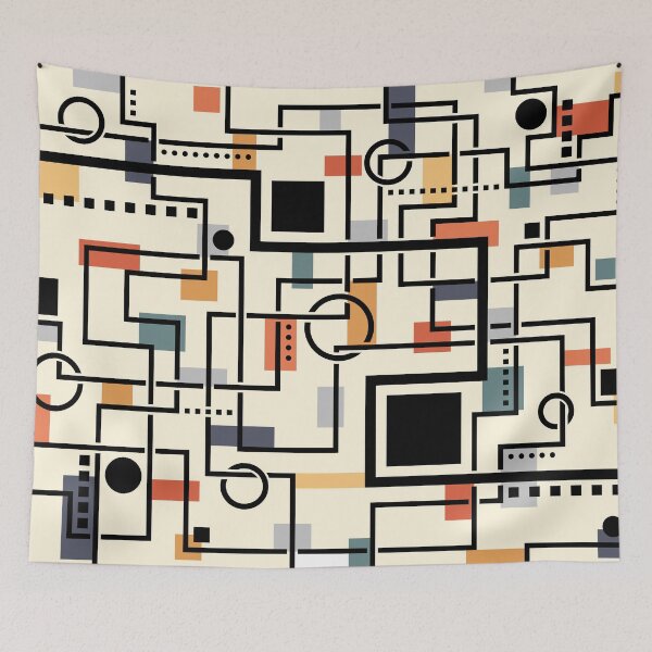 Item preview, Binary Circuit - Retro Color Minimalist Design designed and sold by AG Art and Designs.