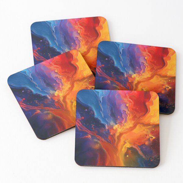 Item preview, Bursting vibrant colors Digital print Abstract Art designed and sold by kelvinmonye.