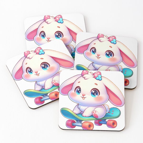 Item preview, Cute bunny on a skateboard! designed and sold by fribabywonder.
