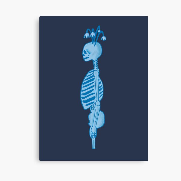 Floral Skeleton (Hand Drawn Design) - Gracyn Blu Louis Music Cover Art Canvas Print
