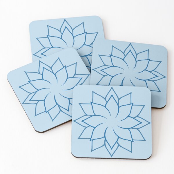 Item preview, Flower Outline in Blue designed and sold by KathyLav.