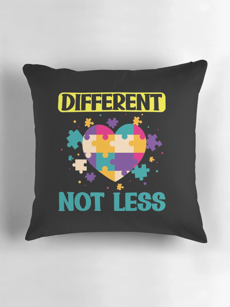 Thumbnail 3 of 4, Pillow, Different Not Less designed and sold by ThreadBeat.