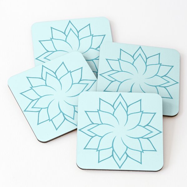 Item preview, Flower Outline in Teal designed and sold by KathyLav.
