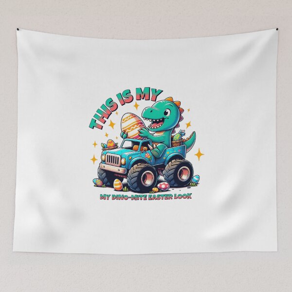 Item preview, Easter Dinosaur and Decorated Monster Truck Design designed and sold by IdeasDream.
