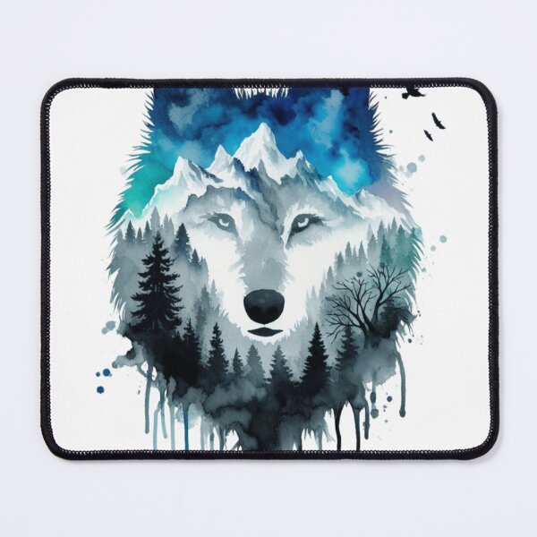 Item preview, Wolf with landscape inside it designed and sold by MysticForest18.