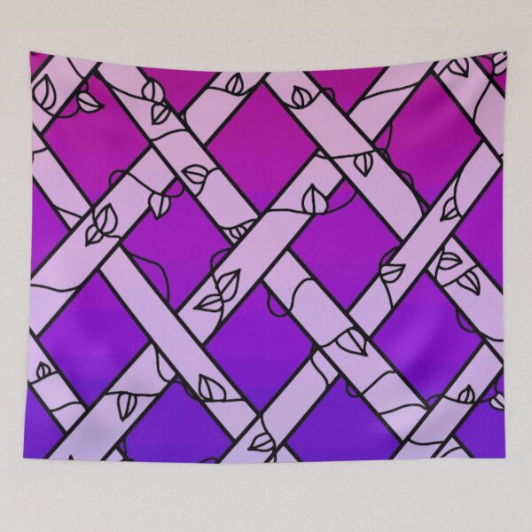 Item preview, Sunset Fence with Climbing Vines designed and sold by VioletsforRoses.