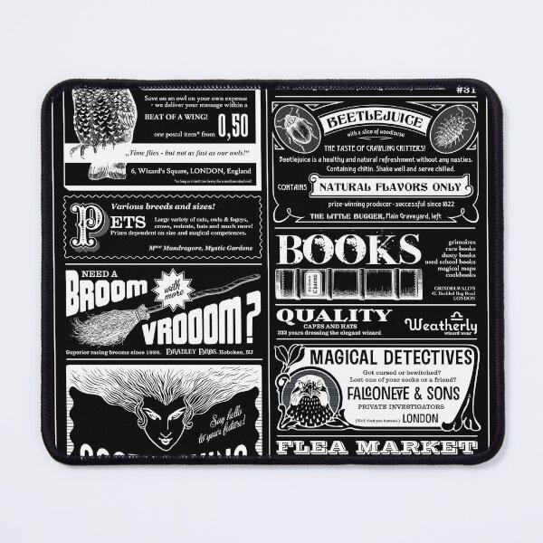 Item preview, creepy halloween newspaper antique black designed and sold by Gossip Rag.