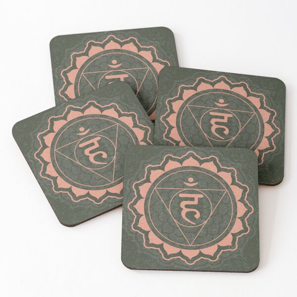 Item preview, Throat Chakra Mandala - Pine + Coral designed and sold by Irene Estelle.