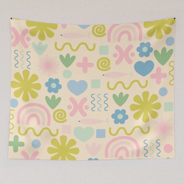 Item preview, Cute Miscellany Cheerful Whimsical Pastel Pattern designed and sold by kierkegaard.