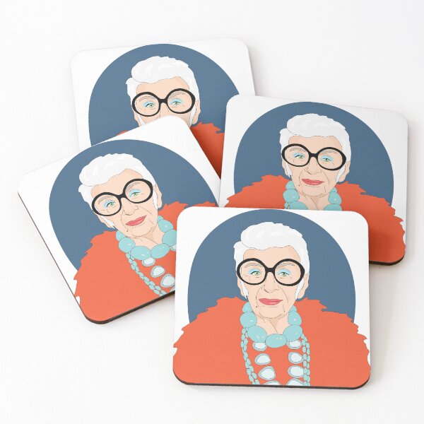 Item preview, Iris Apfel Portrait Orange Coat designed and sold by sszampetti.
