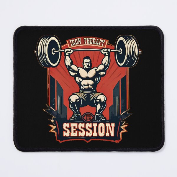 Item preview, Iron Therapy Session Weightlifting Logo designed and sold by mrtraz.