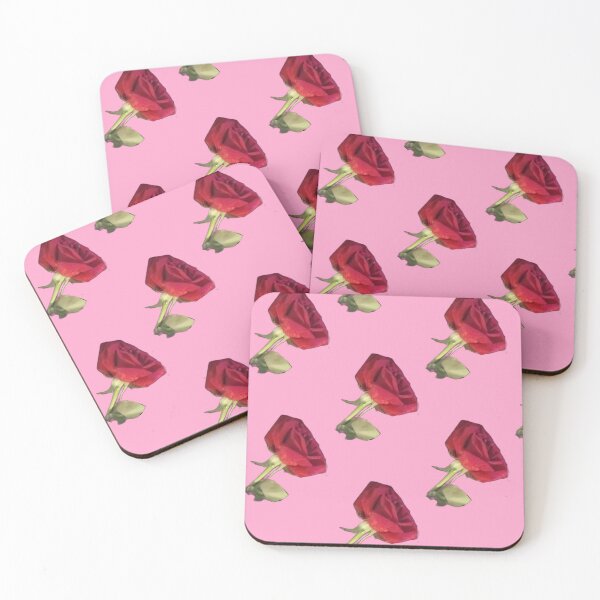 Item preview, Red Rose (w/ Pink Background & Off-Grid Patterns)  designed and sold by beautybones.