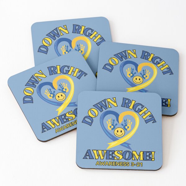 Item preview, Down Right Awesome Syndrome awareness month heart ribbon designed and sold by Shean Fritts.