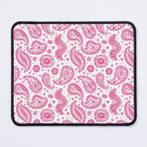 Item preview, Raspberry Pink and White Paisley Pattern designed and sold by kansaikate.
