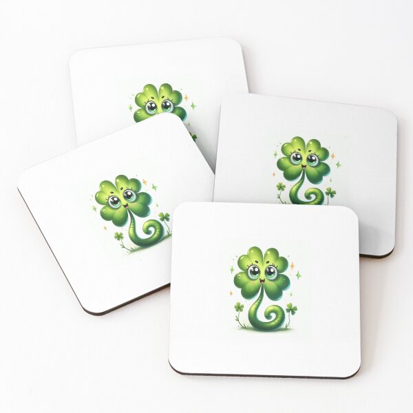 Item preview, Cute female cartoon 4-leaf clover designed and sold by raleca78.