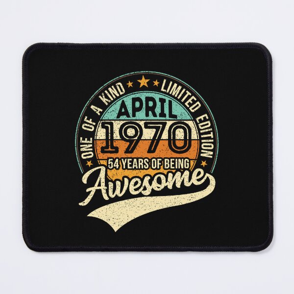 Item preview, One of a kind vintage birthday gift for the awesome 54 years old - born in APRIL 1970 - 2024 birthday designed and sold by oudinmeissArt.