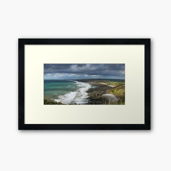 Panorama of Widemouth Bay Framed Art Print