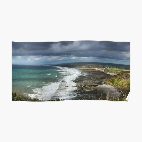 "Panorama of Widemouth Bay" Poster for Sale by Avalon Redbubble