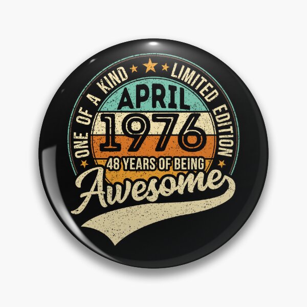Item preview, One of a kind vintage birthday gift for the awesome 48 years old - born in APRIL 1976 - 2024 birthday designed and sold by oudinmeissArt.