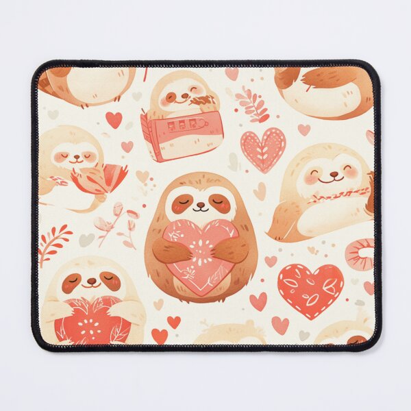 Item preview, Kawaii Cute Sloth Seamless Pattern designed and sold by sereneprint.