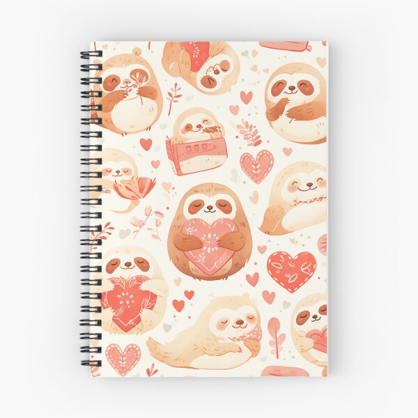 Item preview, Kawaii Cute Sloth Seamless Pattern designed and sold by sereneprint.