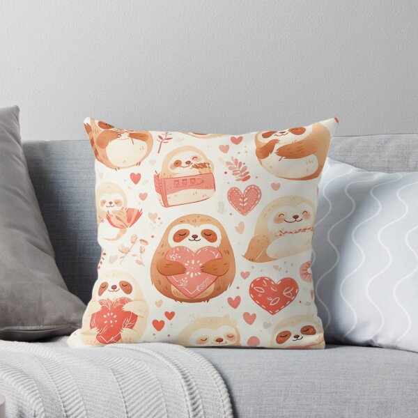 Item preview, Kawaii Cute Sloth Seamless Pattern designed and sold by sereneprint.