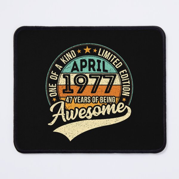 Item preview, One of a kind vintage birthday gift for the awesome 47 years old - born in APRIL 1977 - 2024 birthday designed and sold by oudinmeissArt.