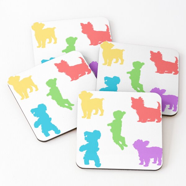 Item preview, Colorful Yorkshire Terrier Dog Silhouettes designed and sold by TheAnimalZ00.