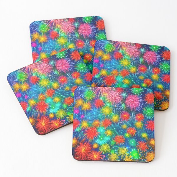 Item preview, Abstract Colorful Fireworks Pattern designed and sold by calibrit.