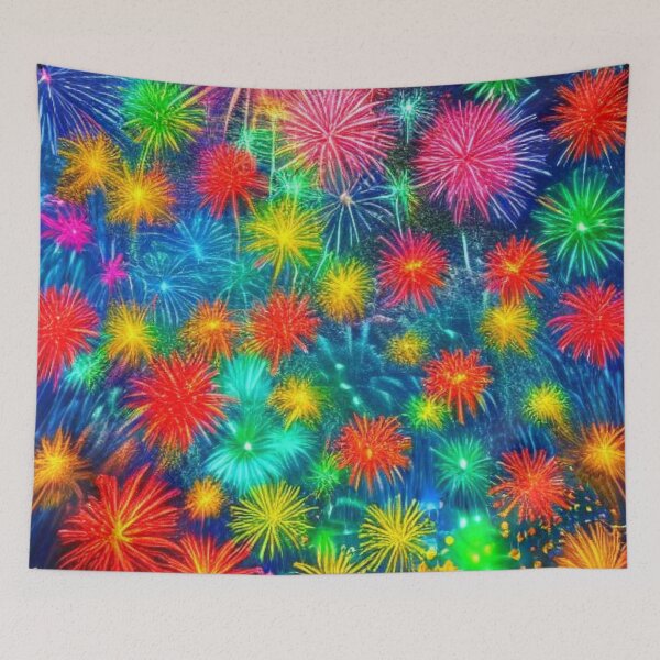 Item preview, Abstract Colorful Fireworks Pattern designed and sold by calibrit.