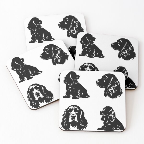 Item preview, Black Cocker Spaniel Silhouettes designed and sold by TheAnimalZ00.