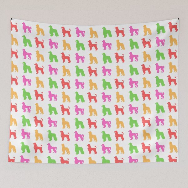 Item preview, Colorful Afghan Hound Dog Silhouettes designed and sold by TheAnimalZ00.