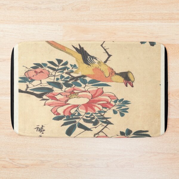 Item preview, Utagawa Hiroshige (1835) Eastern Grey Wagtail and Rose. designed and sold by TheHappyK.
