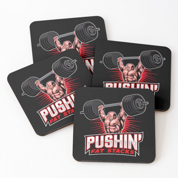 Item preview, Pushin' Fat Stacks Weightlifting Logo designed and sold by mrtraz.