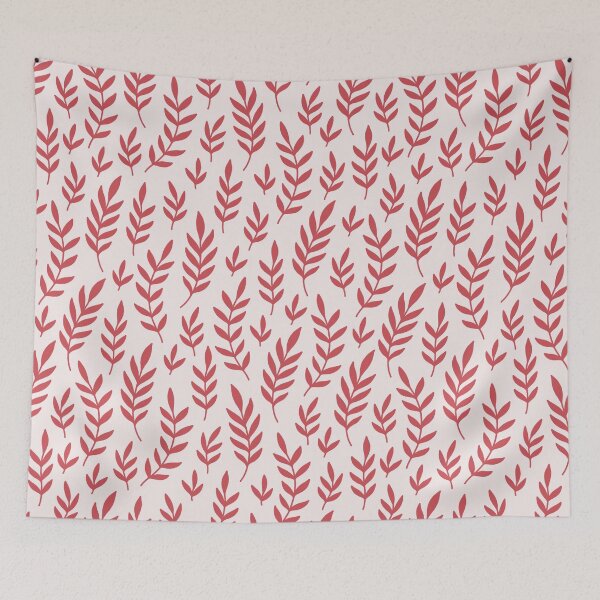Item preview, Red Boho Leaves ; Bohemian Pattern designed and sold by PatternInArt.