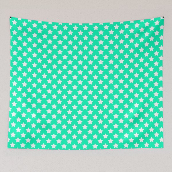 Item preview, white stars on neon green background designed and sold by fuzzyfox.