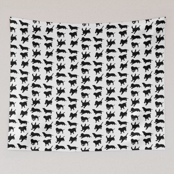 Item preview, Black Basset Hound Silhouettes designed and sold by TheAnimalZ00.