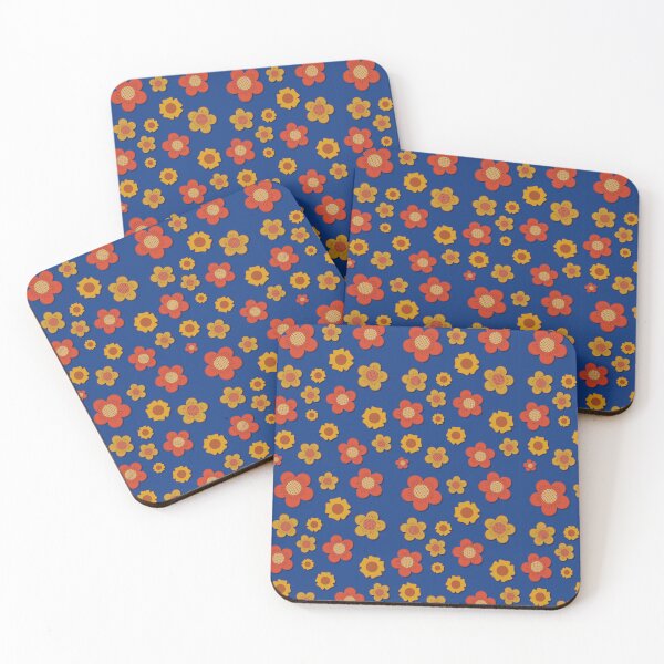 Item preview, Tiny flowers with blue background  designed and sold by Chirayu1111.