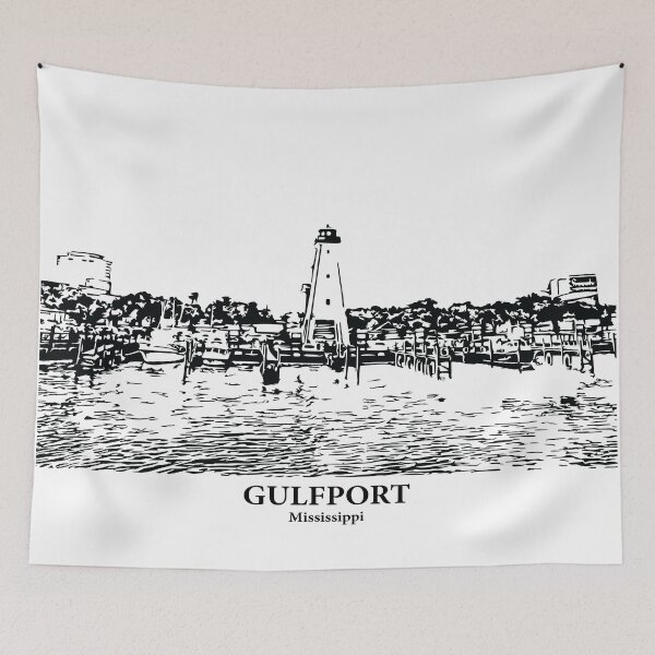 Item preview, Gulfport - Mississippi designed and sold by Lakeric Cityscapes.