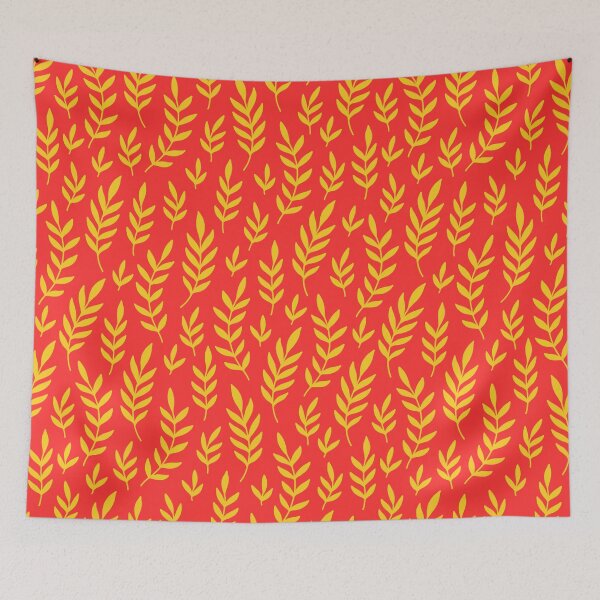 Item preview, Yellow Boho Leaves ; Bohemian Pattern designed and sold by PatternInArt.