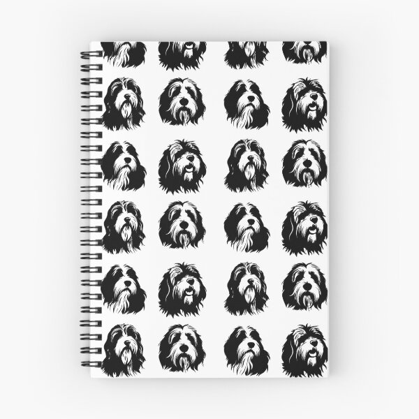Item preview, Black Bearded Collie Silhouette Faces designed and sold by TheAnimalZ00.