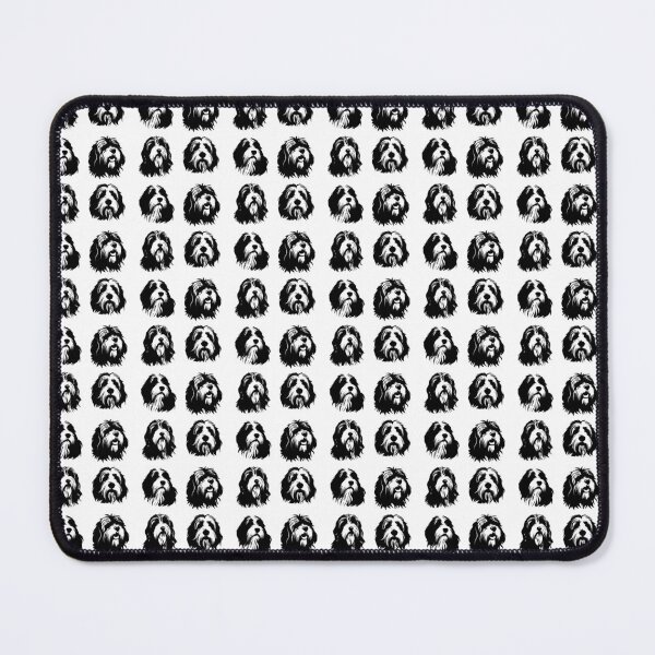 Item preview, Black Bearded Collie Silhouette Faces designed and sold by TheAnimalZ00.