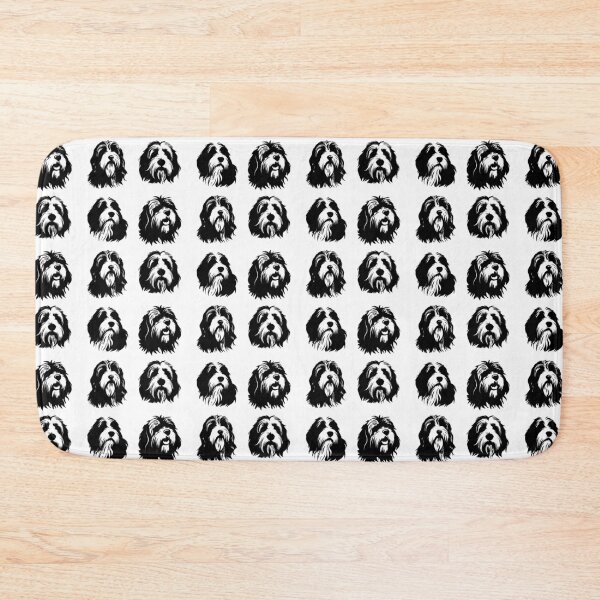 Item preview, Black Bearded Collie Silhouette Faces designed and sold by TheAnimalZ00.
